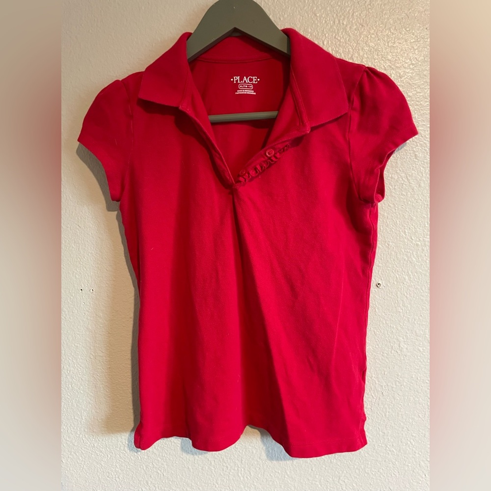 The Children’s Place Red Polo Uniform Shirt